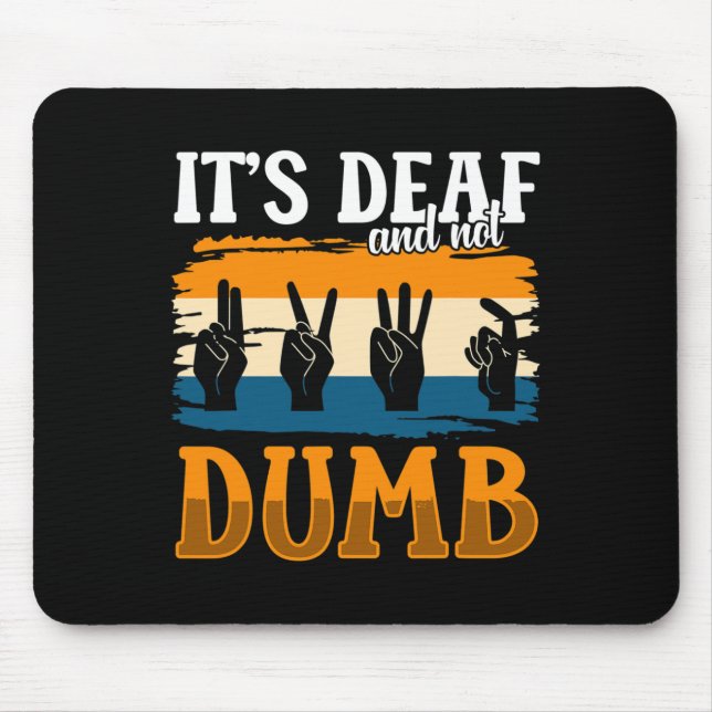 Awareness And Asl Hand Gesture Deaf Pride 1  Mouse Pad (Front)