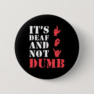Awareness And Asl Hand Gesture Deaf Pride 6 Cm Round Badge
