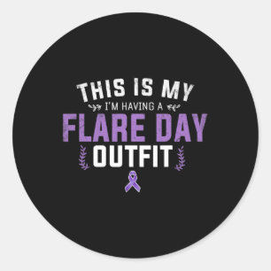 Awareness And Fibromyalgia Spoonie This Is My Flar Classic Round Sticker