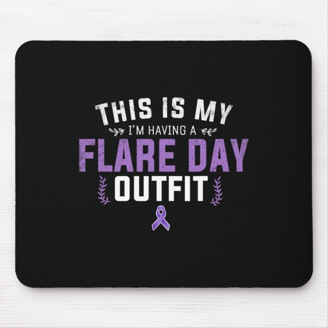 Awareness And Fibromyalgia Spoonie This Is My Flar Mouse Pad (Front)