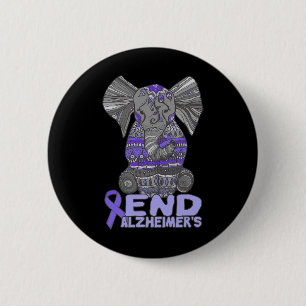 Awareness And Gifts Purple Elephant 6 Cm Round Badge