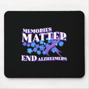 Awareness And Gifts Purple Ribbon And Forget Me No Mouse Pad