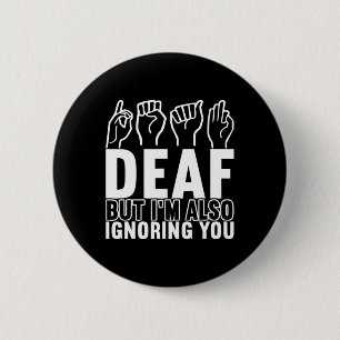 Awareness Asl Sign Language American Sign Language 6 Cm Round Badge