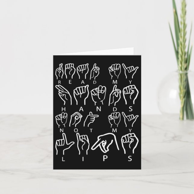 Awareness Asl Sign Language American Sign Language Card (Front)