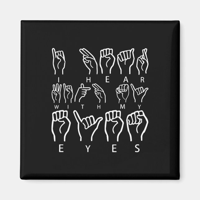 Awareness Asl Sign Language American Sign Language Magnet (Front)
