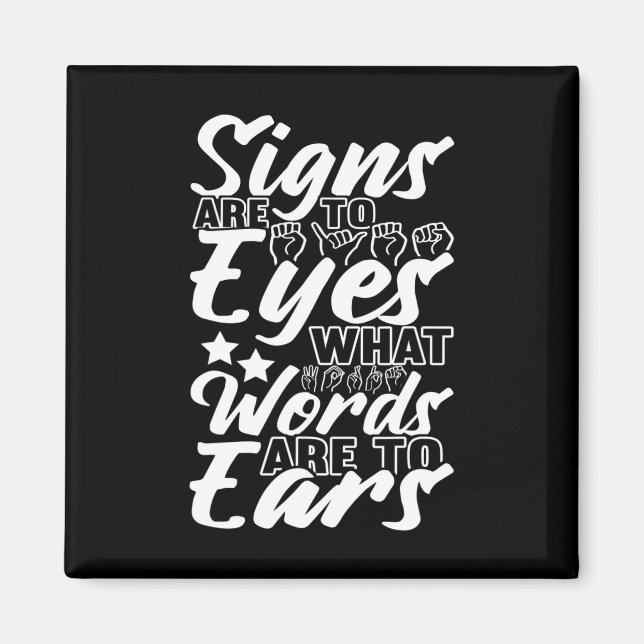 Awareness Asl Sign Language American Sign Language Magnet (Front)