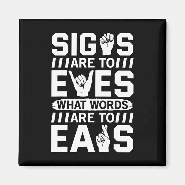 Awareness Asl Sign Language American Sign Language Magnet (Front)