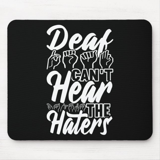 Awareness Asl Sign Language American Sign Language Mouse Pad (Front)