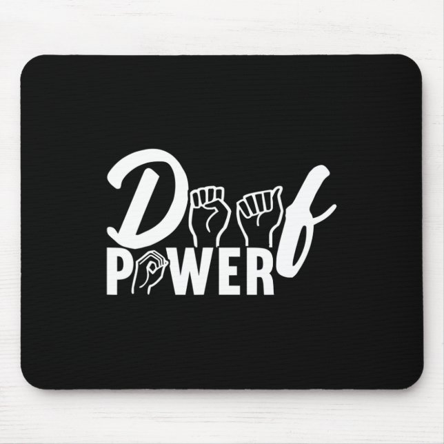 Awareness Asl Sign Language American Sign Language Mouse Pad (Front)
