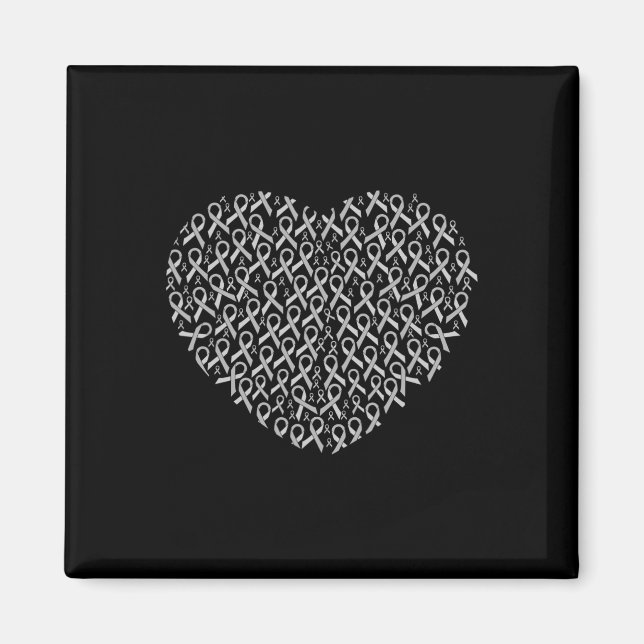 Awareness Awareness Ribbon Heart Gift Support Gift Magnet (Front)