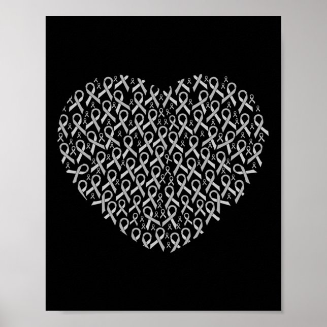 Awareness Awareness Ribbon Heart Gift Support Gift Poster (Front)