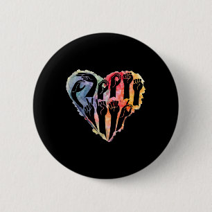 Awareness Be Kind Asl Heart Anti Bullying  6 Cm Round Badge