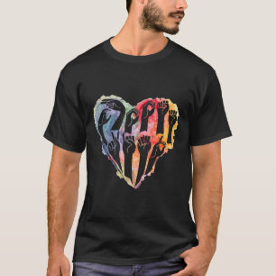 Awareness Be Kind Asl Heart Anti Bullying T-Shirt