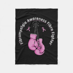 Awareness Boxing Gloves Fibro fighter Fleece Blanket