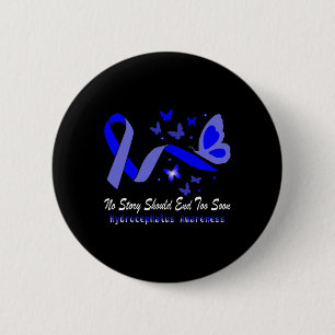 Awareness Butterflies Support Blue Ribbon 6 Cm Round Badge
