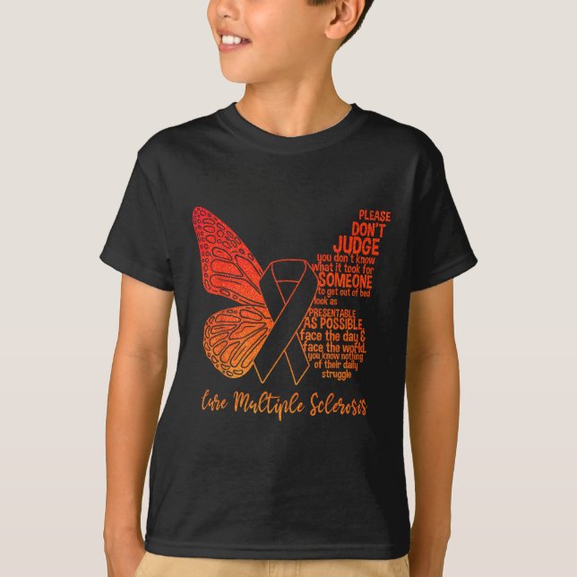 Awareness Butterfly Multiple Sclerosis Awareness  T-Shirt (Front)