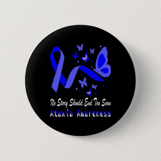 Awareness Butterfly Support  6 Cm Round Badge (Front)