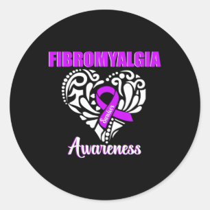 Awareness Chronic Pain Survivor Women Warrior  Classic Round Sticker