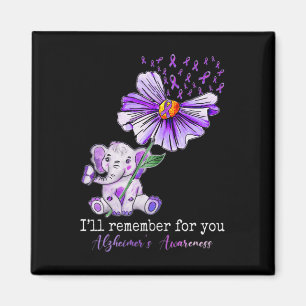 Awareness Cute Elephant I Will Remember For You 2 Magnet