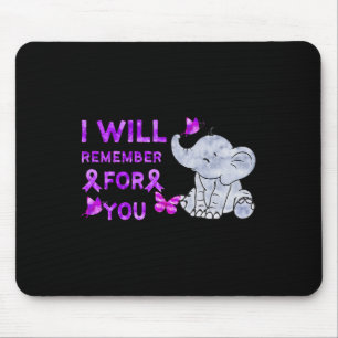 Awareness Cute Elephant I Will Remember For You 3 Mouse Pad