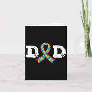 Awareness Dad Father Acceptance Diffirent Ribbon K Card