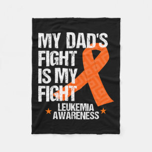 Awareness Dad Fight Orange Ribbon Gift Idea Fleece Blanket