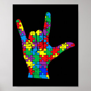 Awareness Day Autistic Child Asl Love Sign Languag