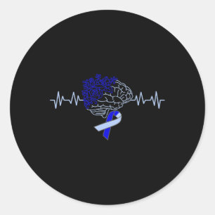 Awareness Design For Fighting Warriors Classic Round Sticker