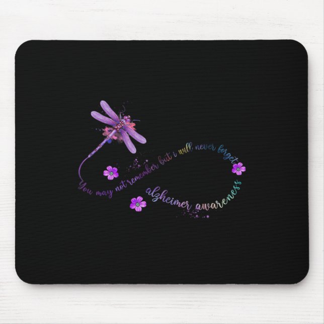 Awareness Dragonfly You May Not Remember Butterfly Mouse Pad (Front)