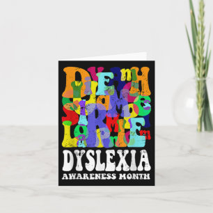 Awareness Dyslexia Learning Disability Dyslexic Card