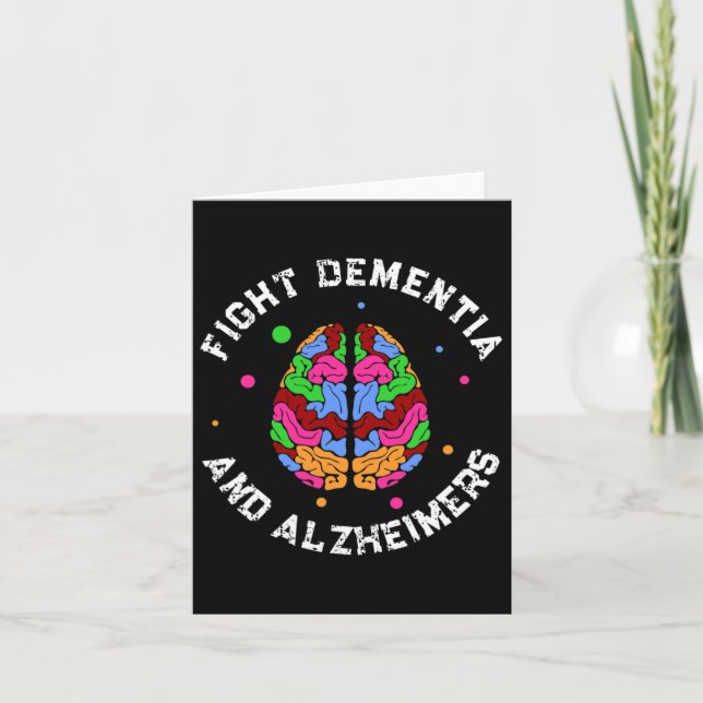 Awareness End Fight Dementia Heimers  Card (Front)