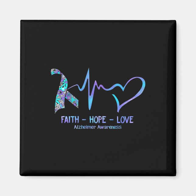 Awareness Faith - Hope - Love  Magnet (Front)