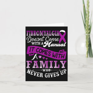 Awareness Family Purple Ribbon Support 1  Card
