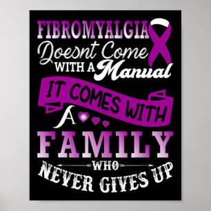 Awareness Family Purple Ribbon Support 1 Poster