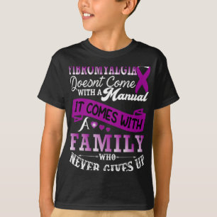 Awareness Family Purple Ribbon Support 1  T-Shirt