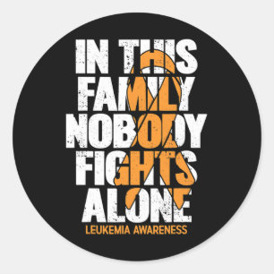 Awareness Family Support Leukaemia Awareness 2  Classic Round Sticker