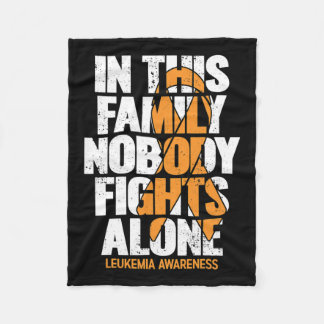 Awareness Family Support Leukaemia Awareness 2  Fleece Blanket