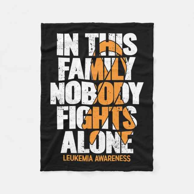 Awareness Family Support Leukaemia Awareness 2  Fleece Blanket (Front)
