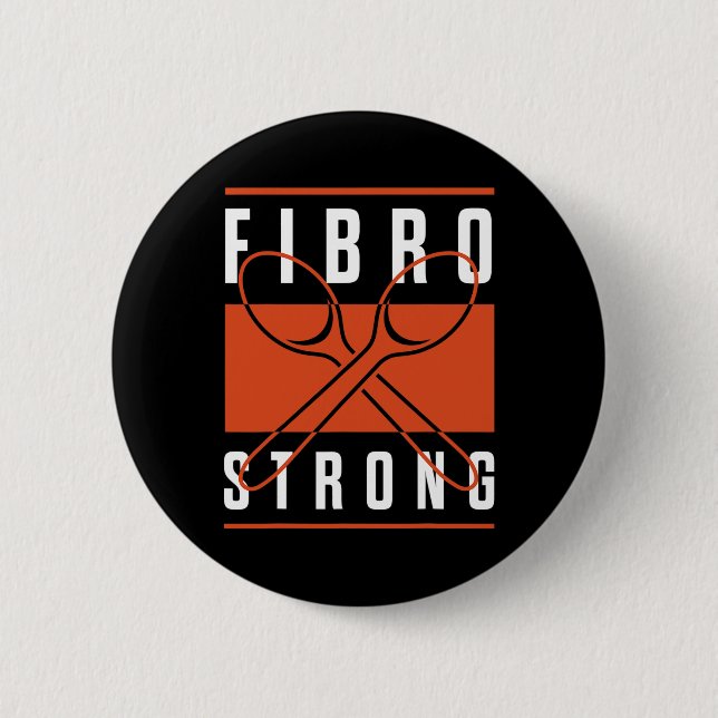 Awareness Fibro Strong Graphic Spoons  6 Cm Round Badge (Front)