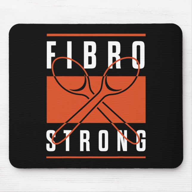 Awareness Fibro Strong Graphic Spoons  Mouse Pad (Front)