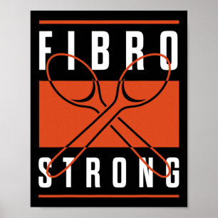 Awareness Fibro Strong Graphic Spoons Poster