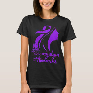 Awareness Fibro Warrior Fighter Patient Grunge  T-Shirt