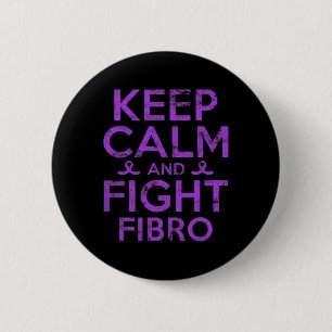 Awareness Fight Fibro Fighter Warrior Grunge 6 Cm Round Badge