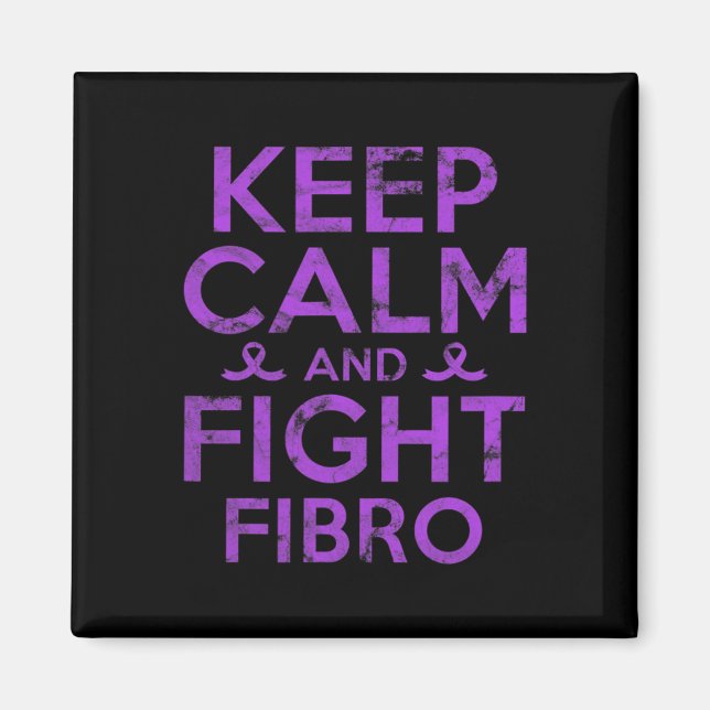 Awareness Fight Fibro Fighter Warrior Grunge  Magnet (Front)