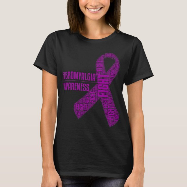 Awareness Fight Ribbon Support 1  T-Shirt (Front)