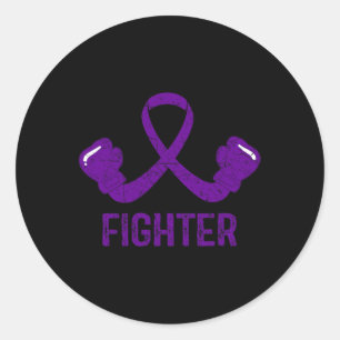 Awareness Fighter Classic Round Sticker