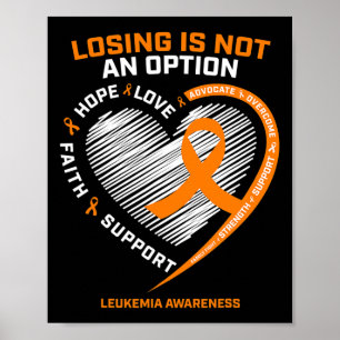 Awareness Fighter Gifts Men Women Kids Leukaemia Poster