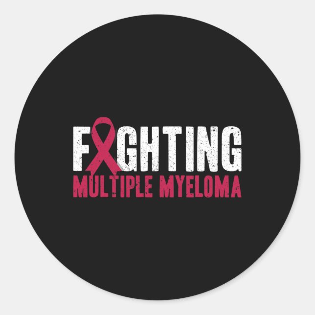 Awareness Fighting Multiple Myeloma Support  Classic Round Sticker (Front)