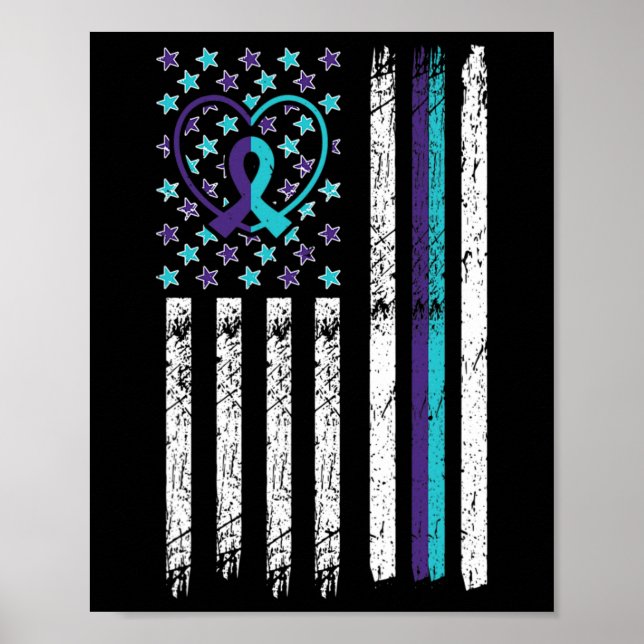 Awareness Flag Anxiety Mental Health Therapists  Poster (Front)