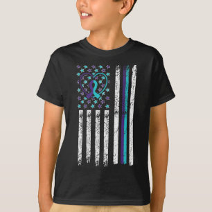 Awareness Flag Anxiety Mental Health Therapists T-Shirt